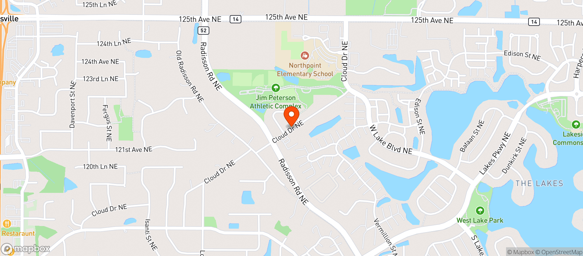 Map showing G Will Liquors