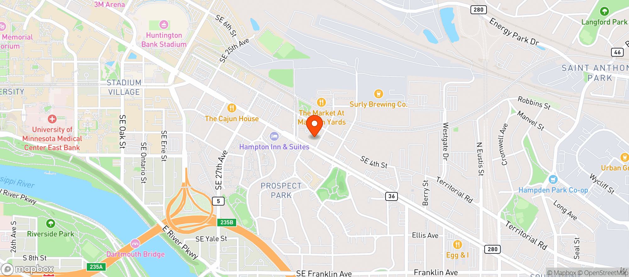 Map showing Fresh Thyme - Prospect Park