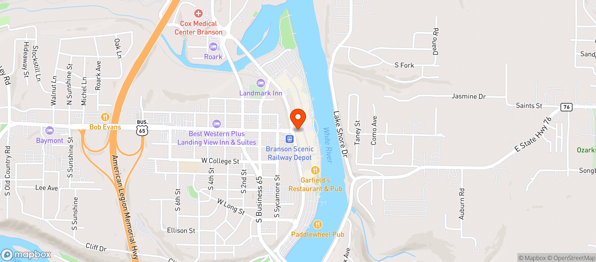 Map showing Waxy O Shea S Irish Pub