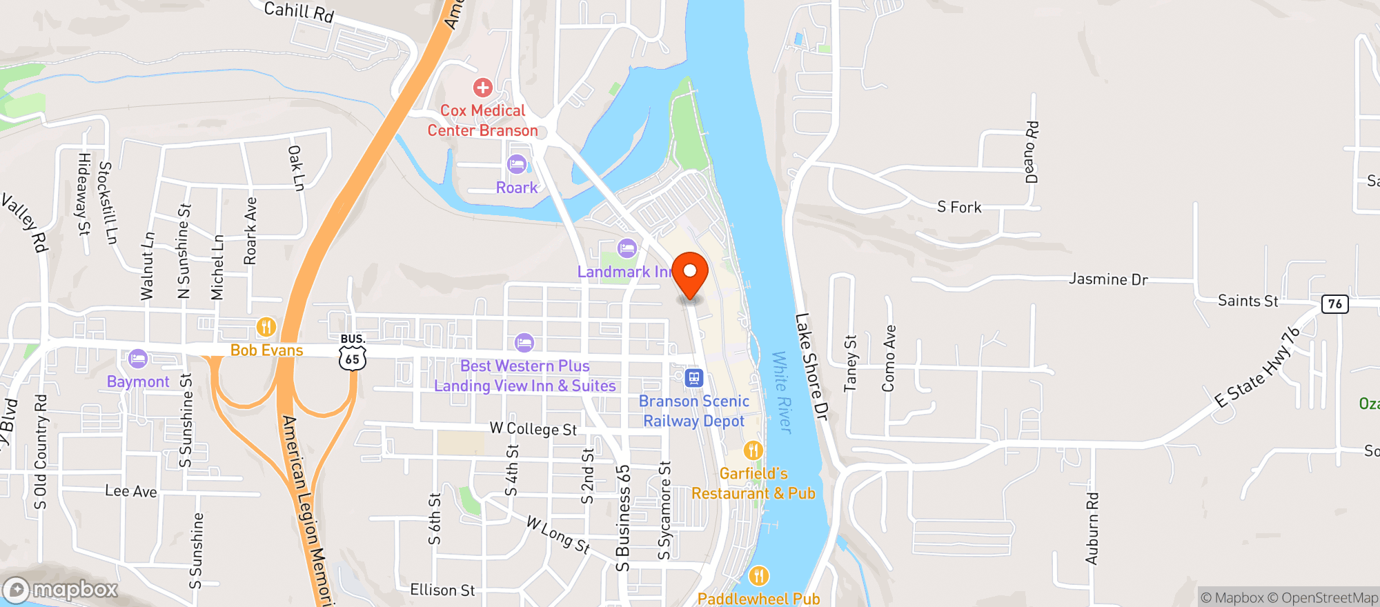 Map showing Cantina Laredo