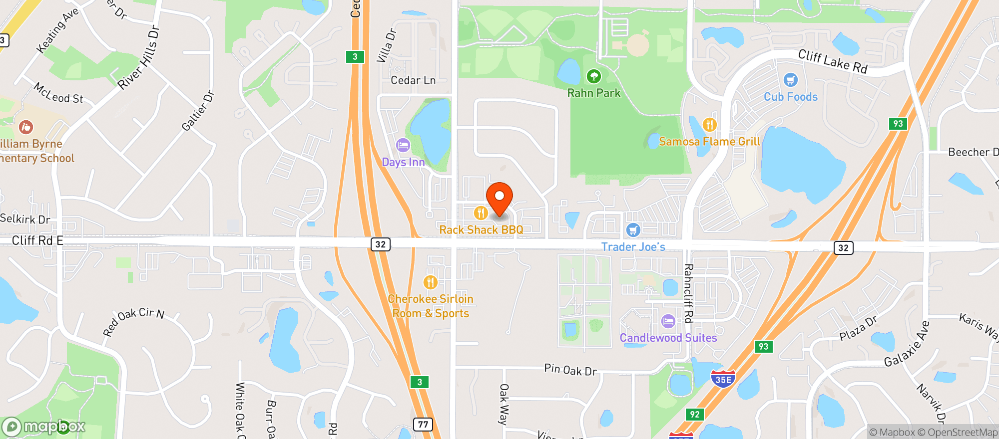 Map showing Atomic Liquors
