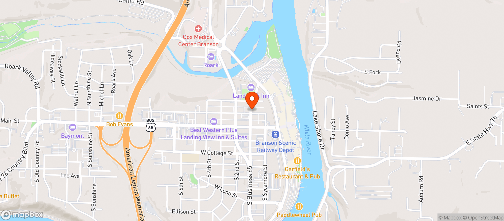 Map showing YOUR SUNSHINE COMPANY