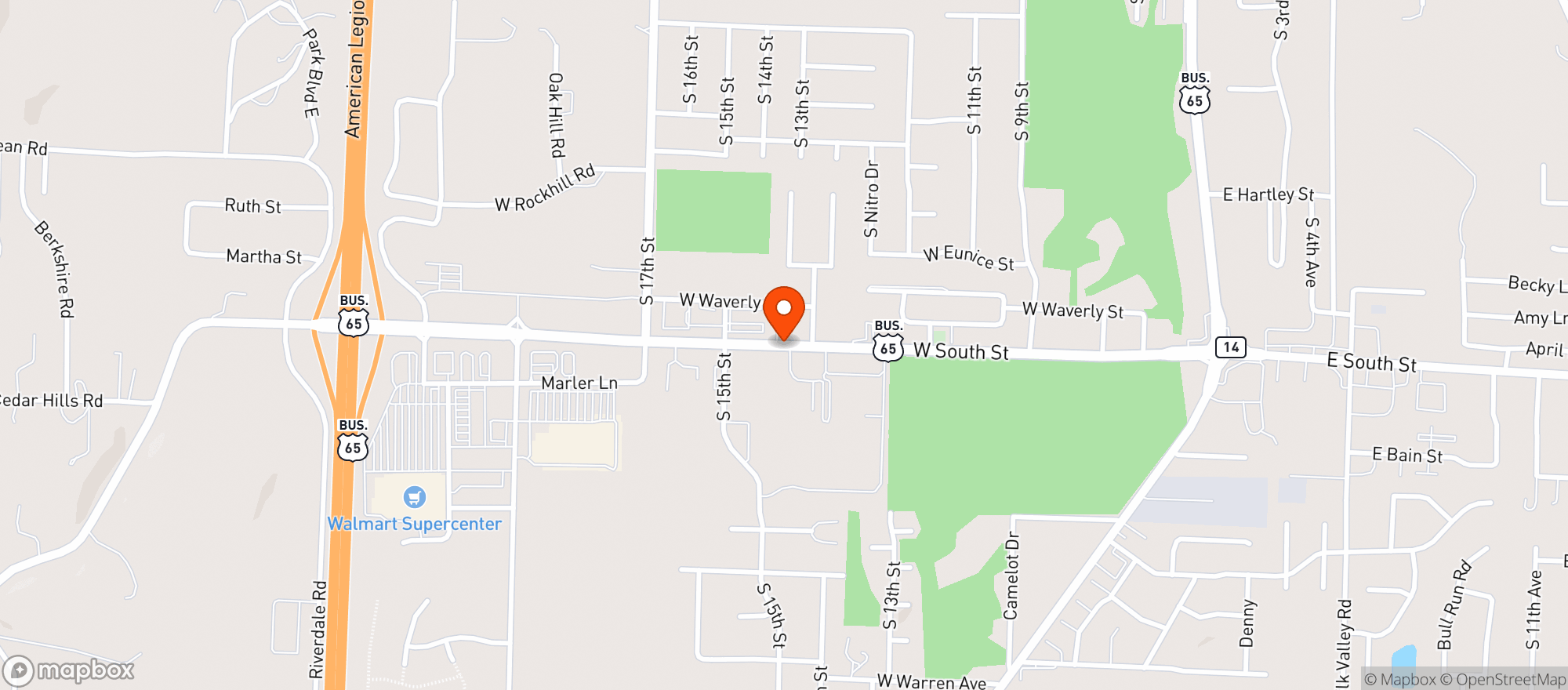 Map showing WHISKEY RIVER MARKET