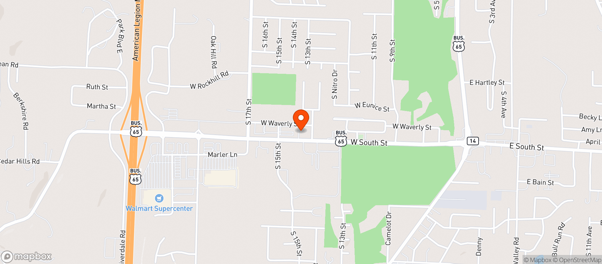 Map showing Whiskey River Mkt
