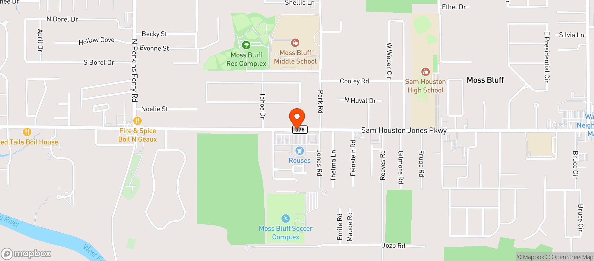 Map showing Rouses Supermarket