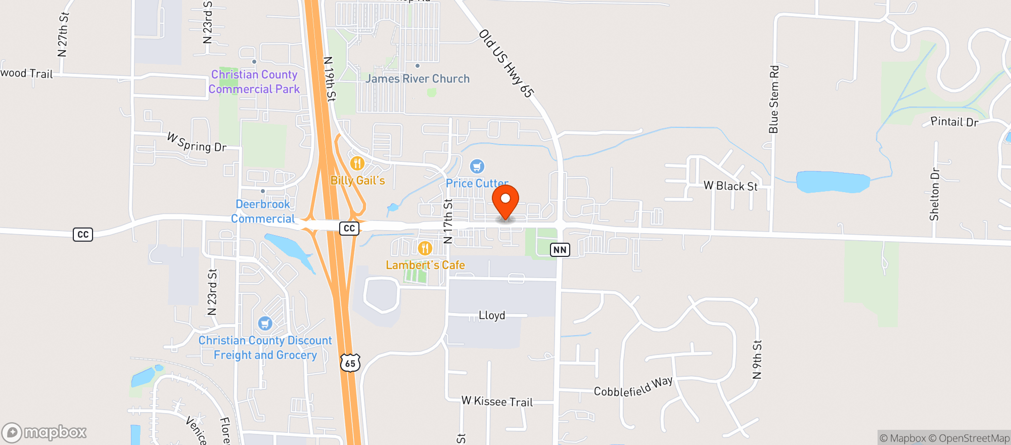 Map showing 2 Chicks And A Head Shop