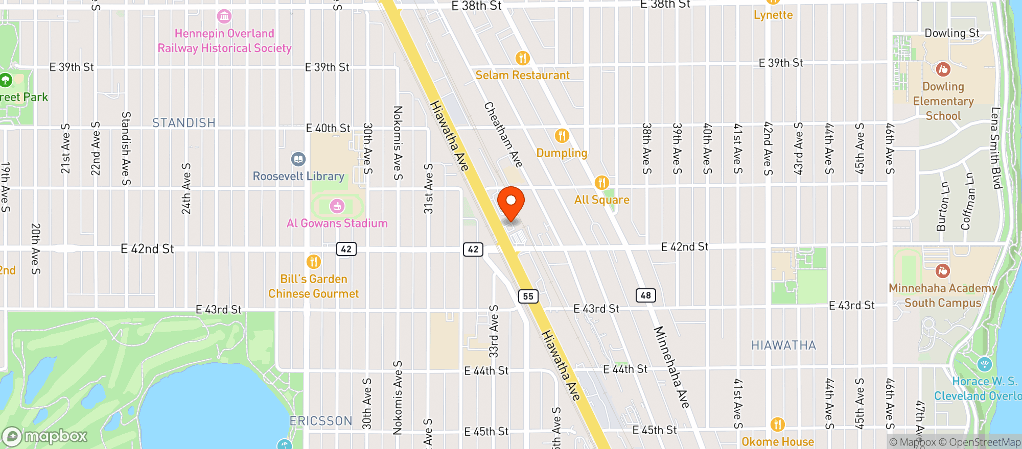 Map showing ELEVATED BEER WINE & SPIRITS