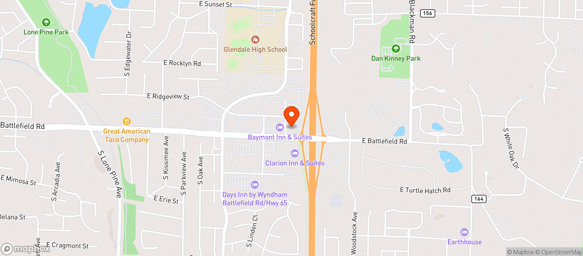 Map showing Senor Julian Mexican Bar