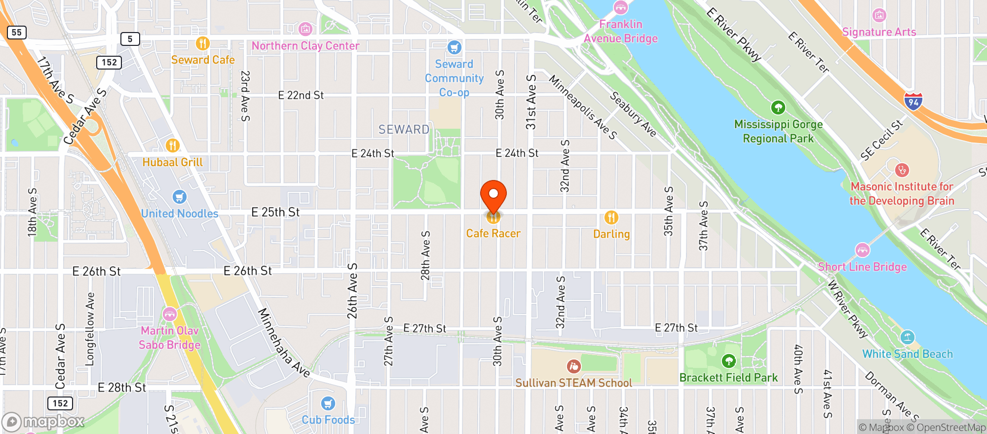 Map showing Cafe Racer Kitchen