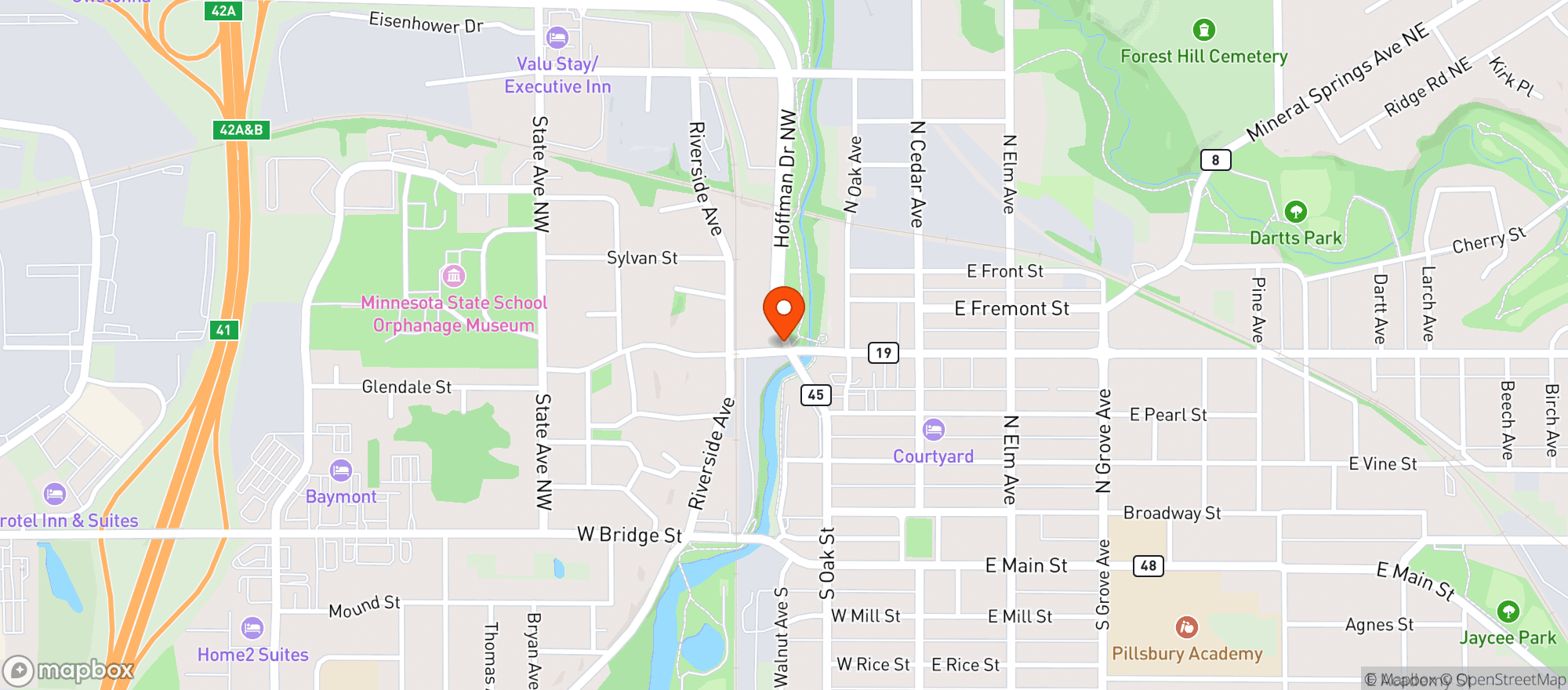 Map showing KWIK TRIP #1088