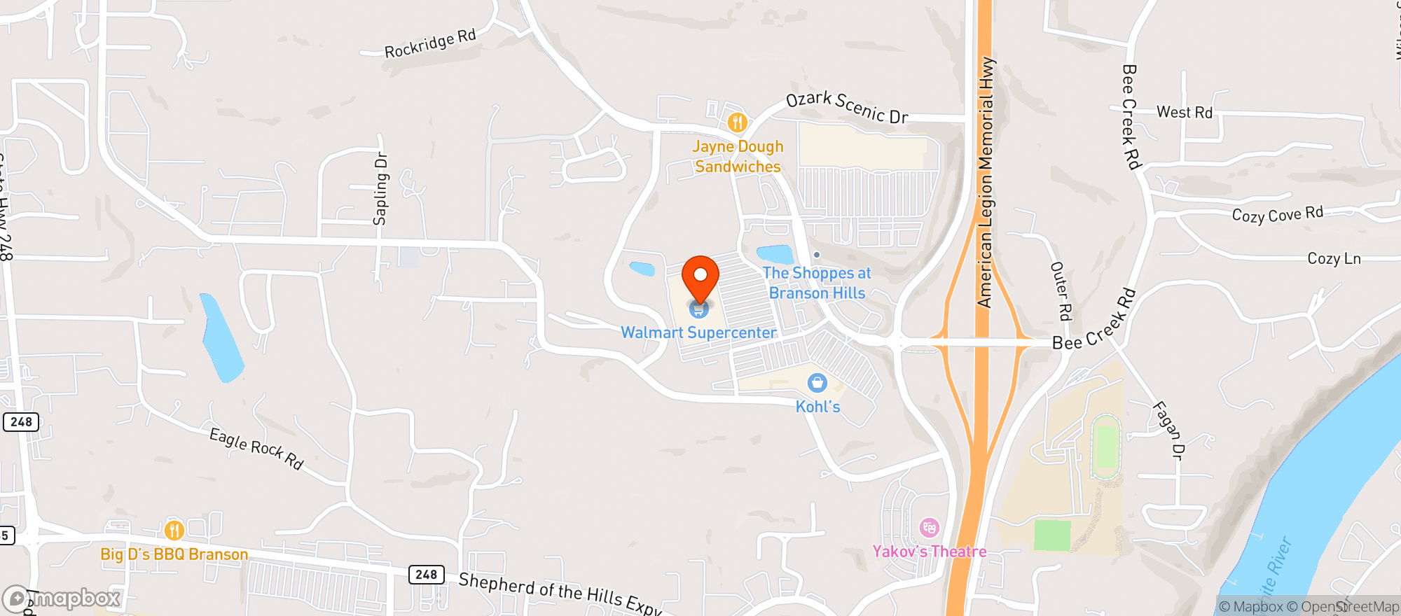 Map showing Walmart Supercenter