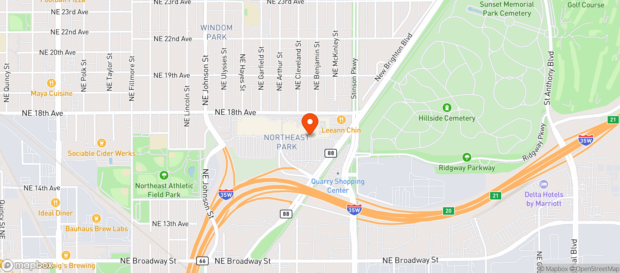Map showing Target