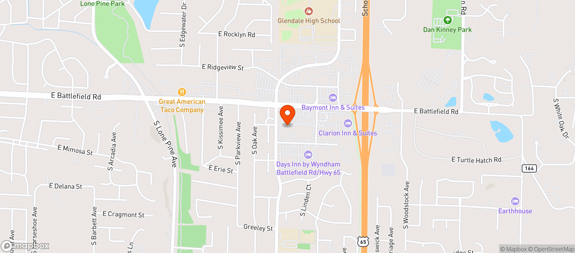 Map showing Price Cutter