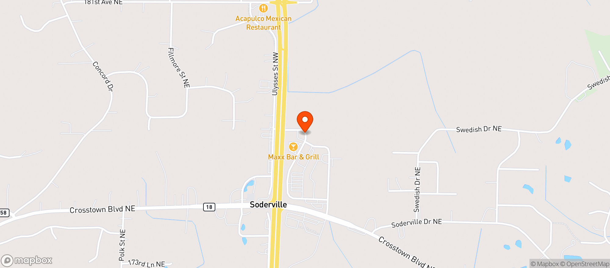 Map showing HAM LAKE LIQUOR
