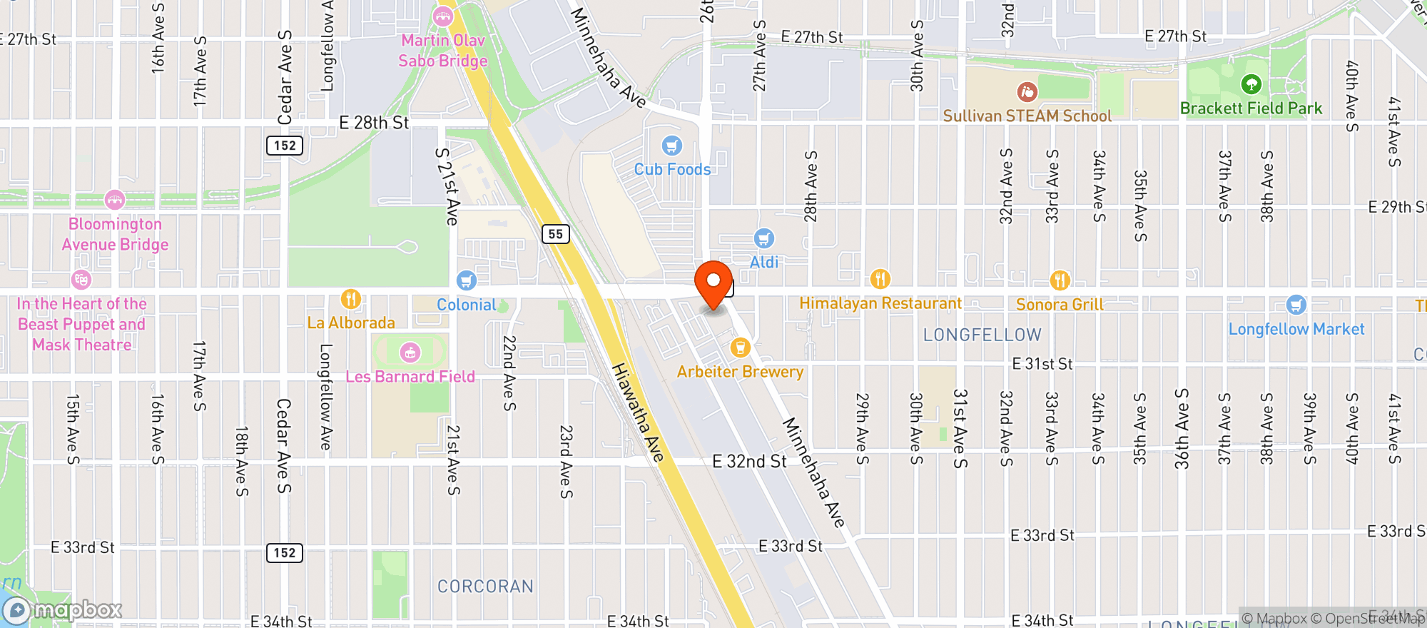 Map showing Hook And Ladder Theater & Lounge