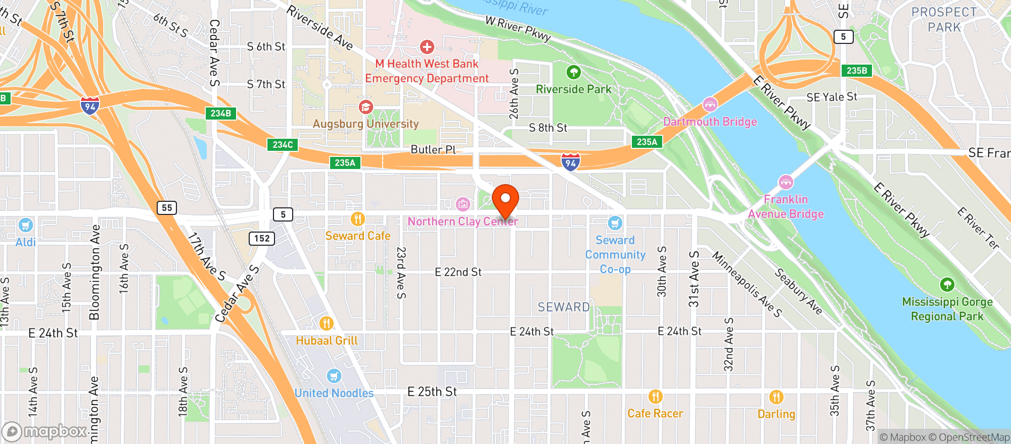 Map showing Bench Pressed
