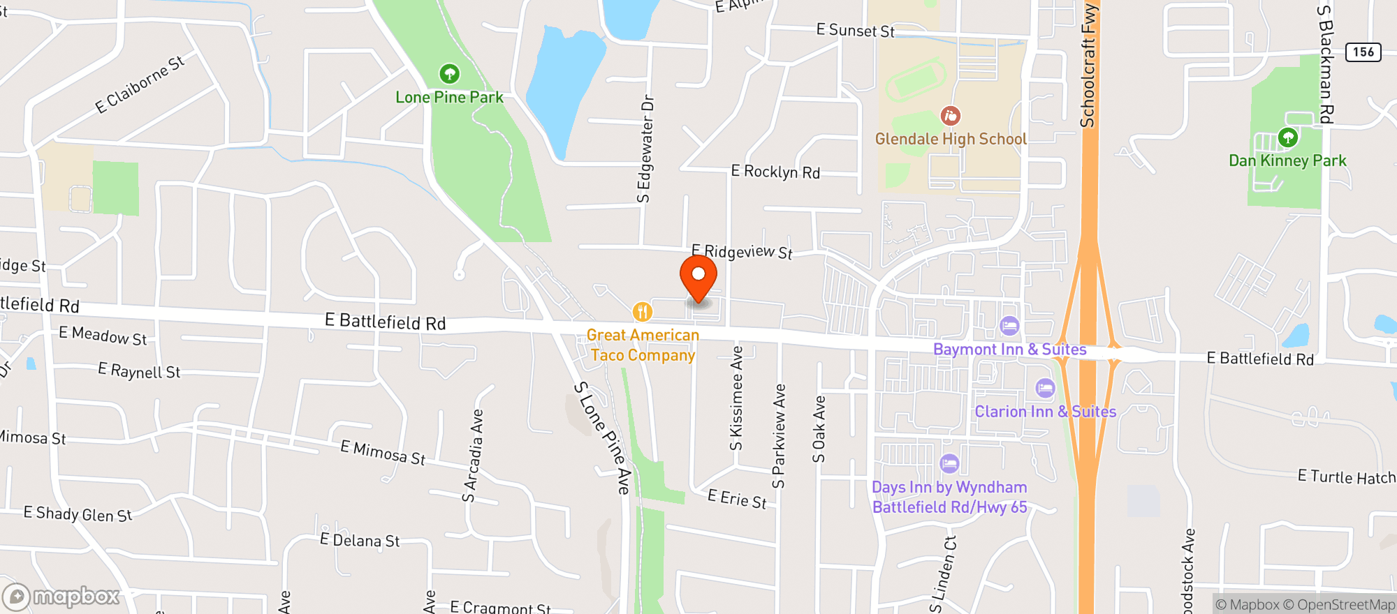 Map showing Metropolitan Grill