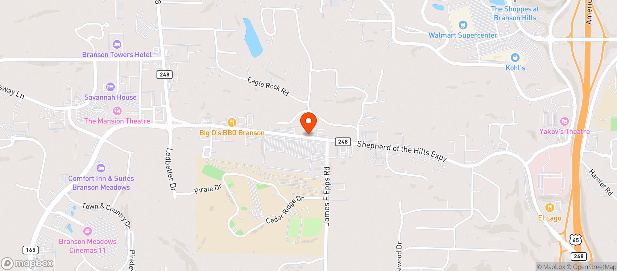 Map showing Branson Cheese Company LLC