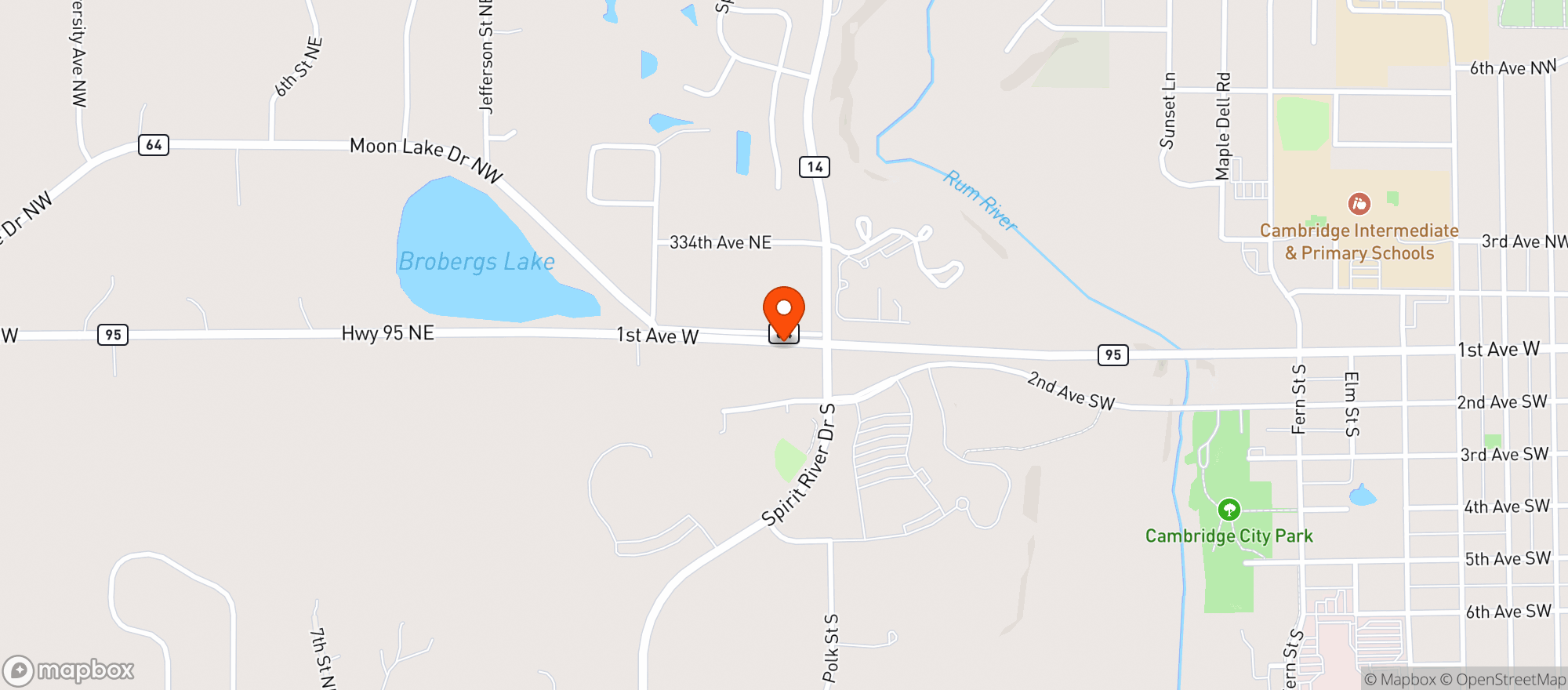 Map showing NORTHBOUND LIQUOR
