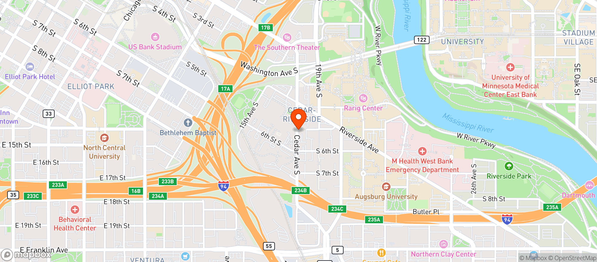 Map showing Palmers Bar