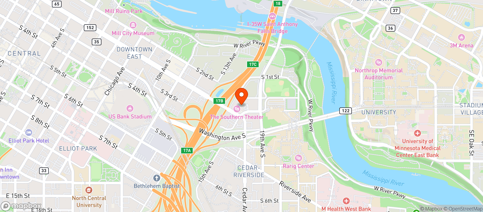 Map showing Courtyard By Marriott
