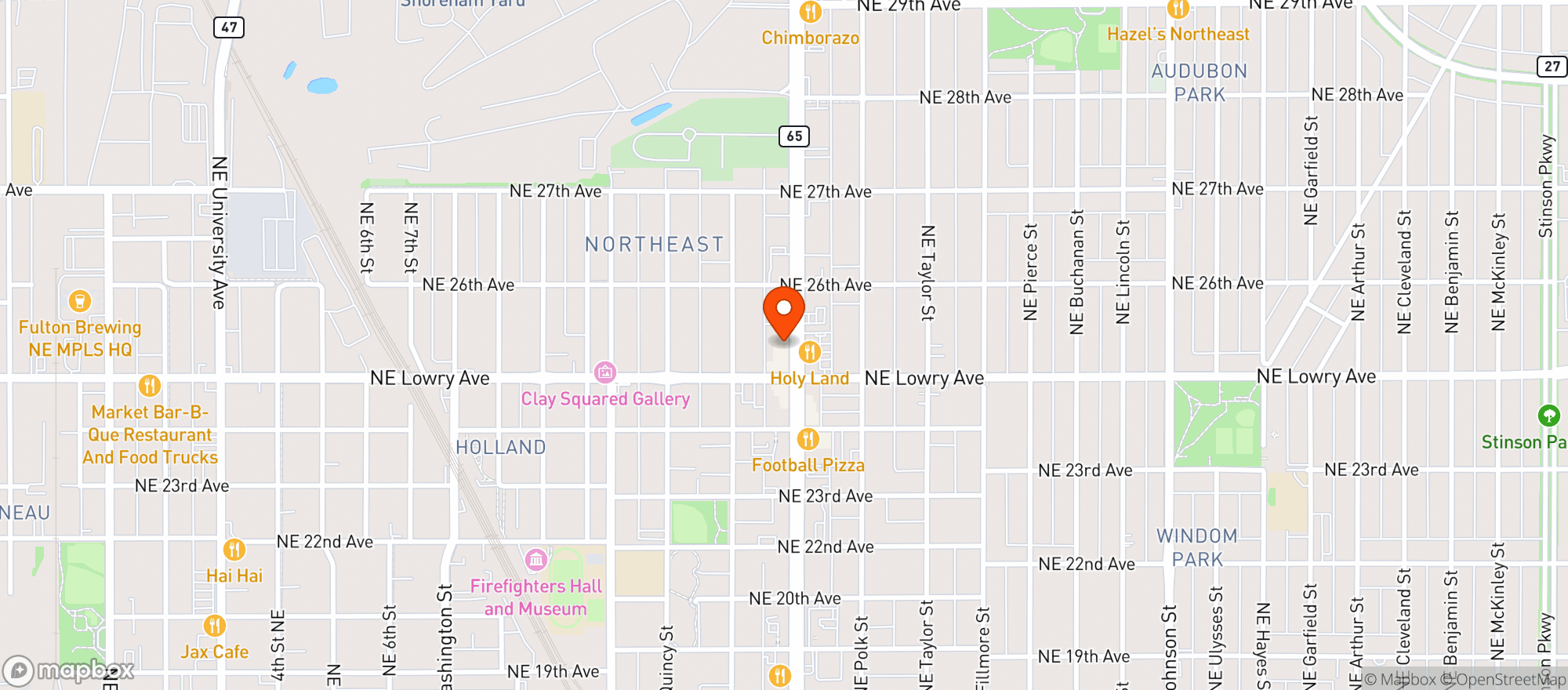 Map showing Zero Proof | N/A Beverage House