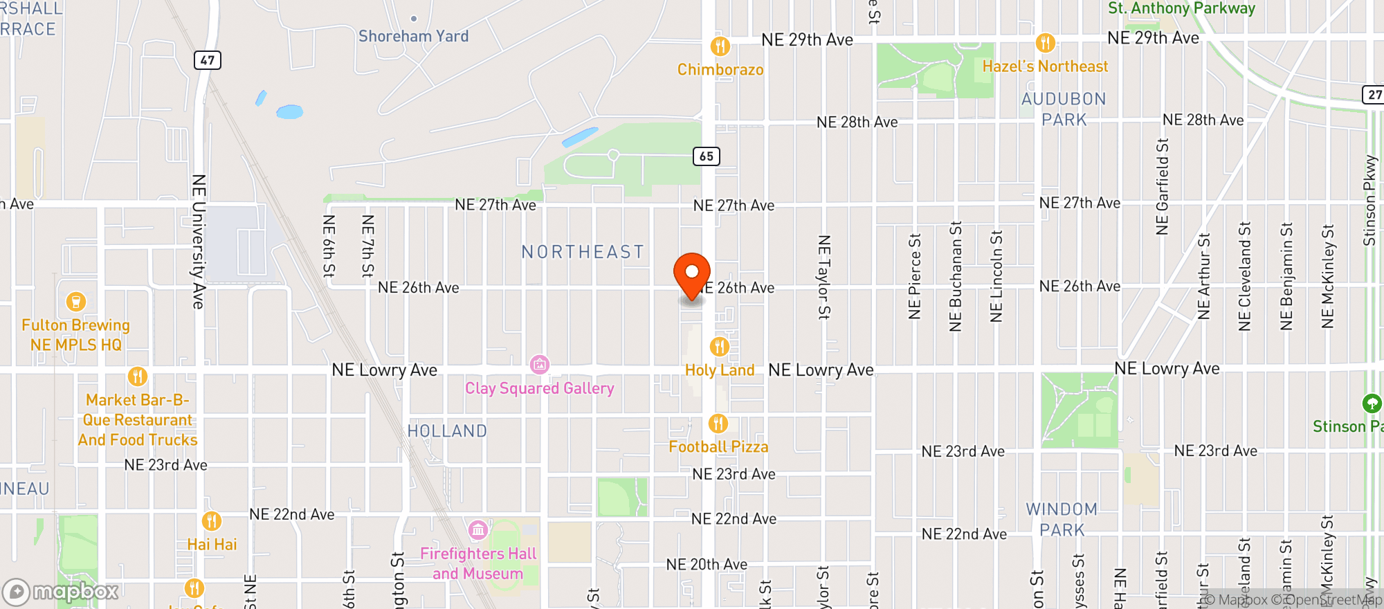 Map showing Central Ave Liquor