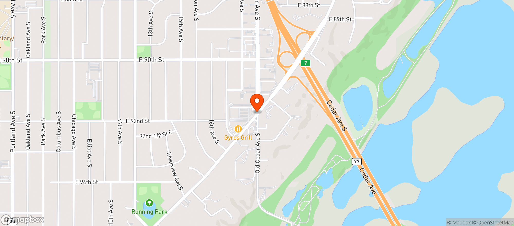 Map showing Eagles Lodge