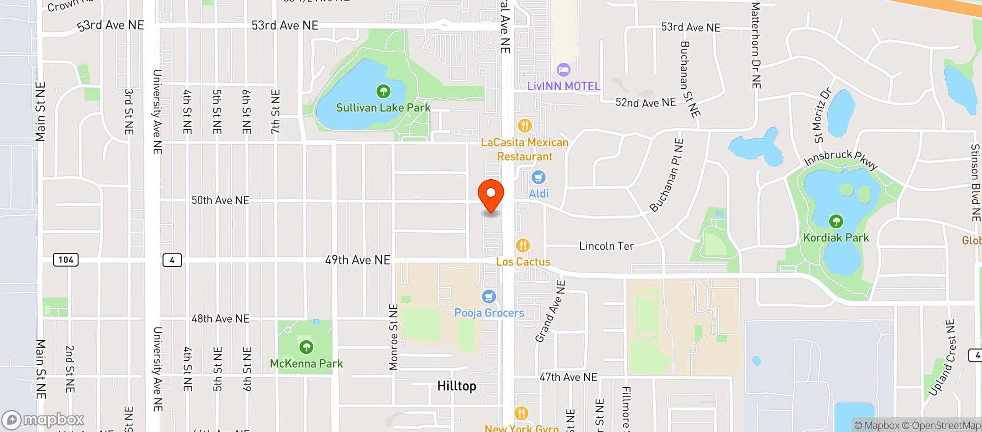 Map showing Top Valu #1
