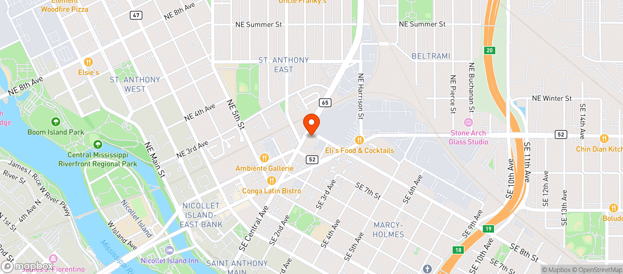 Map showing Simply Crafted Cbd