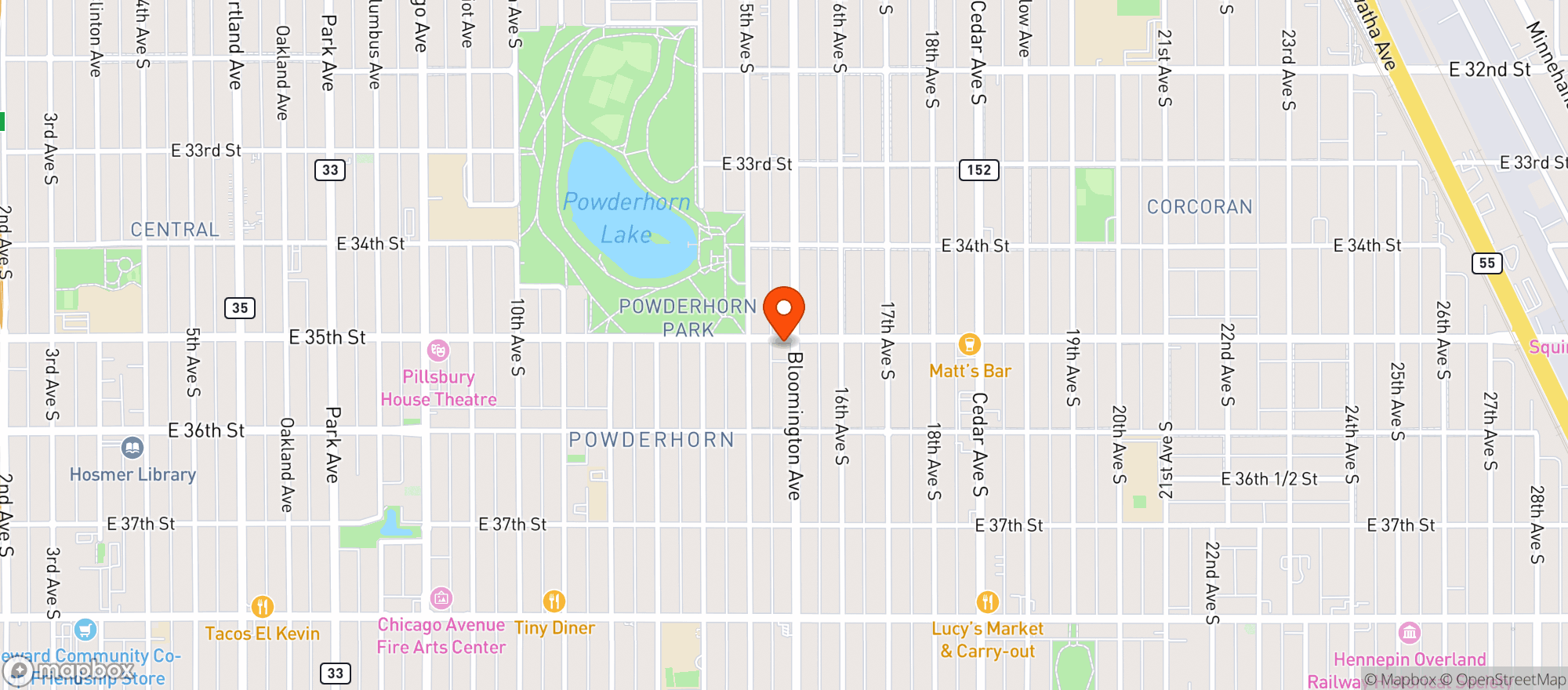 Map showing Reverie Cafe + Bar