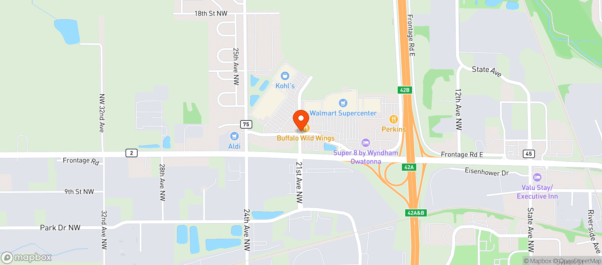 Map showing Gnc