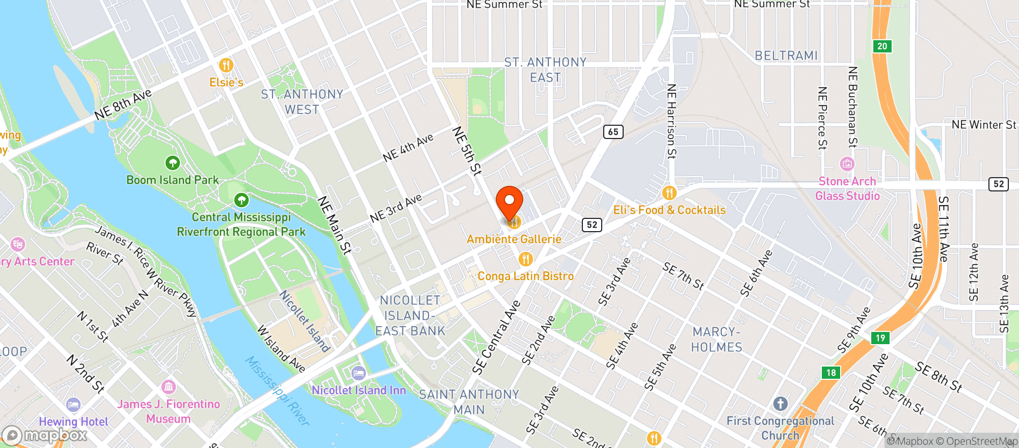 Map showing Bar Harmony 