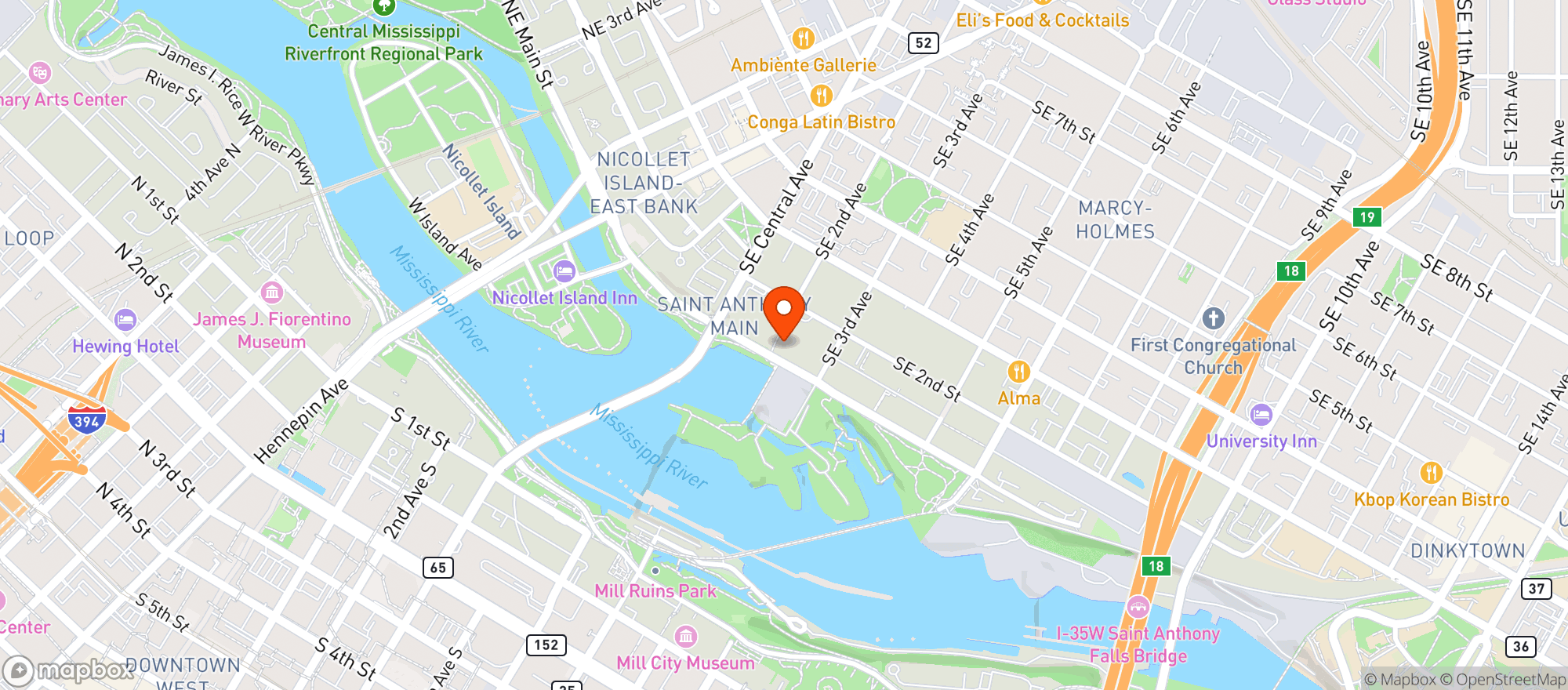 Map showing The Cabana Club