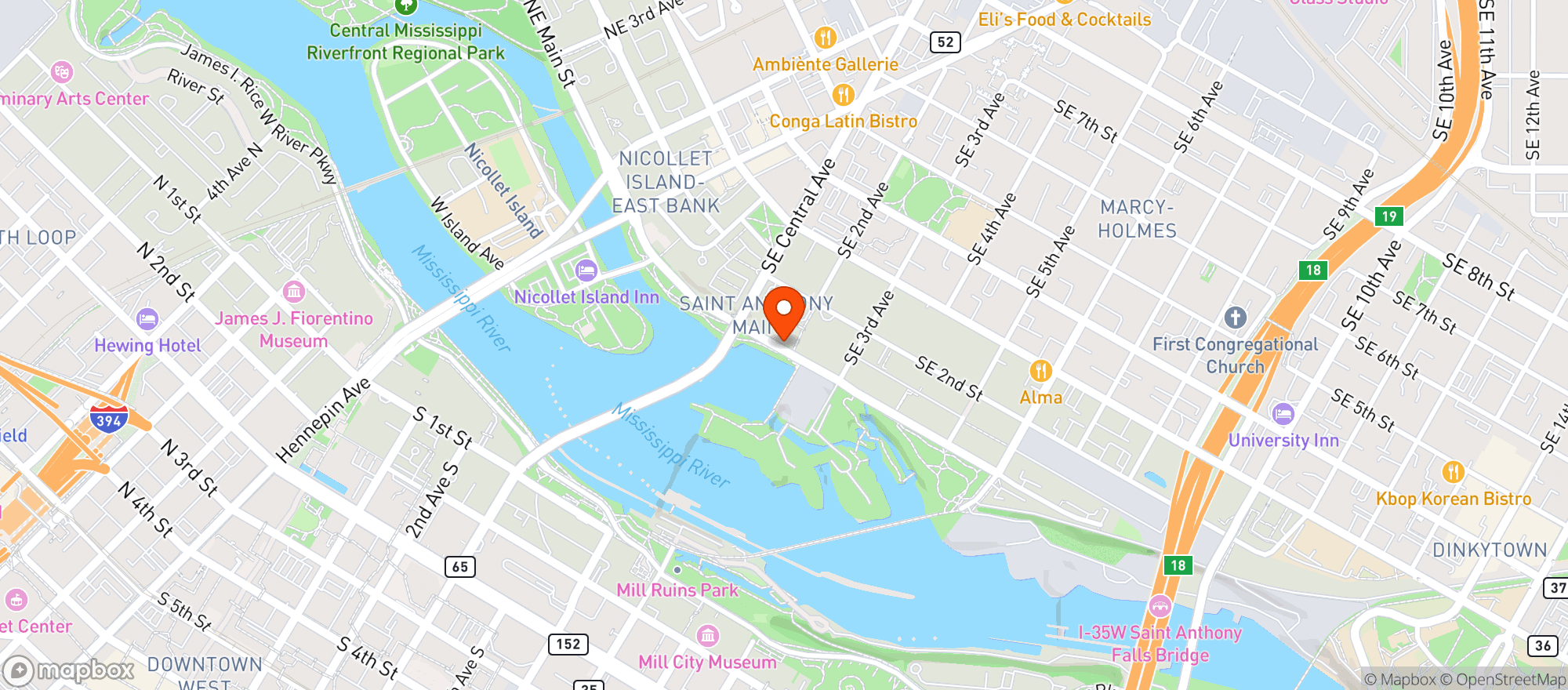 Map showing Aster Cafe