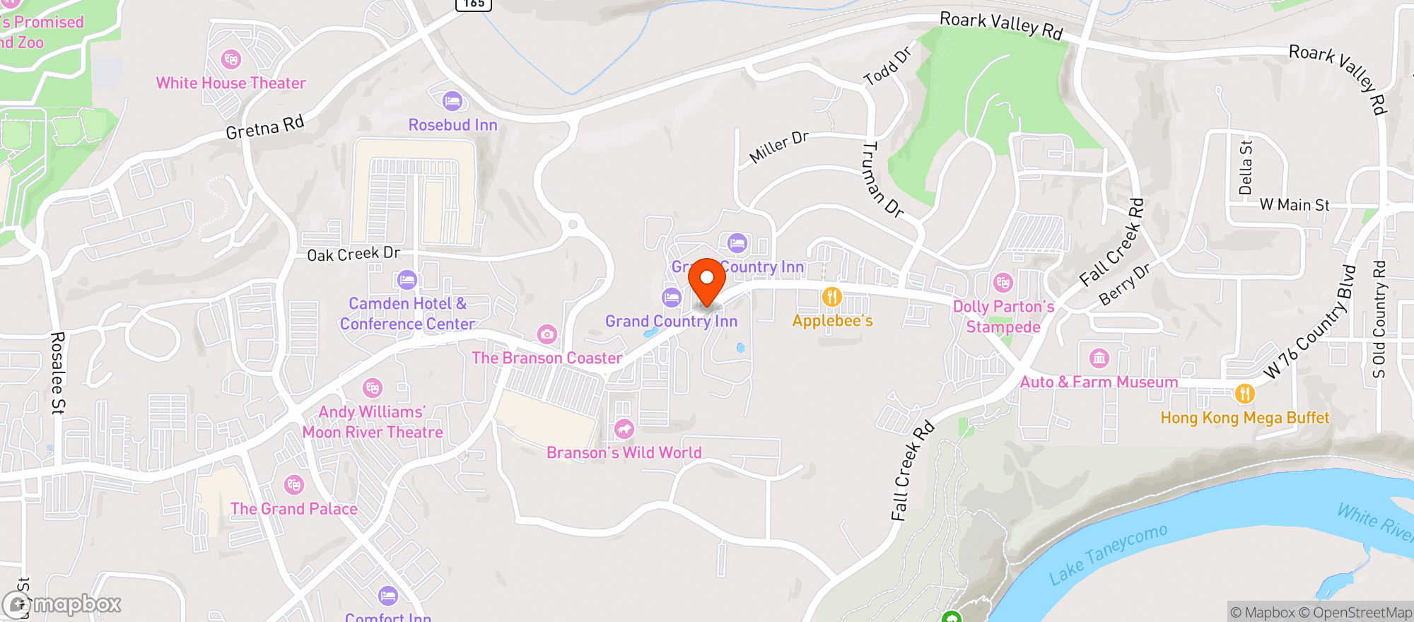 Map showing Crazy Craigs Treehouse