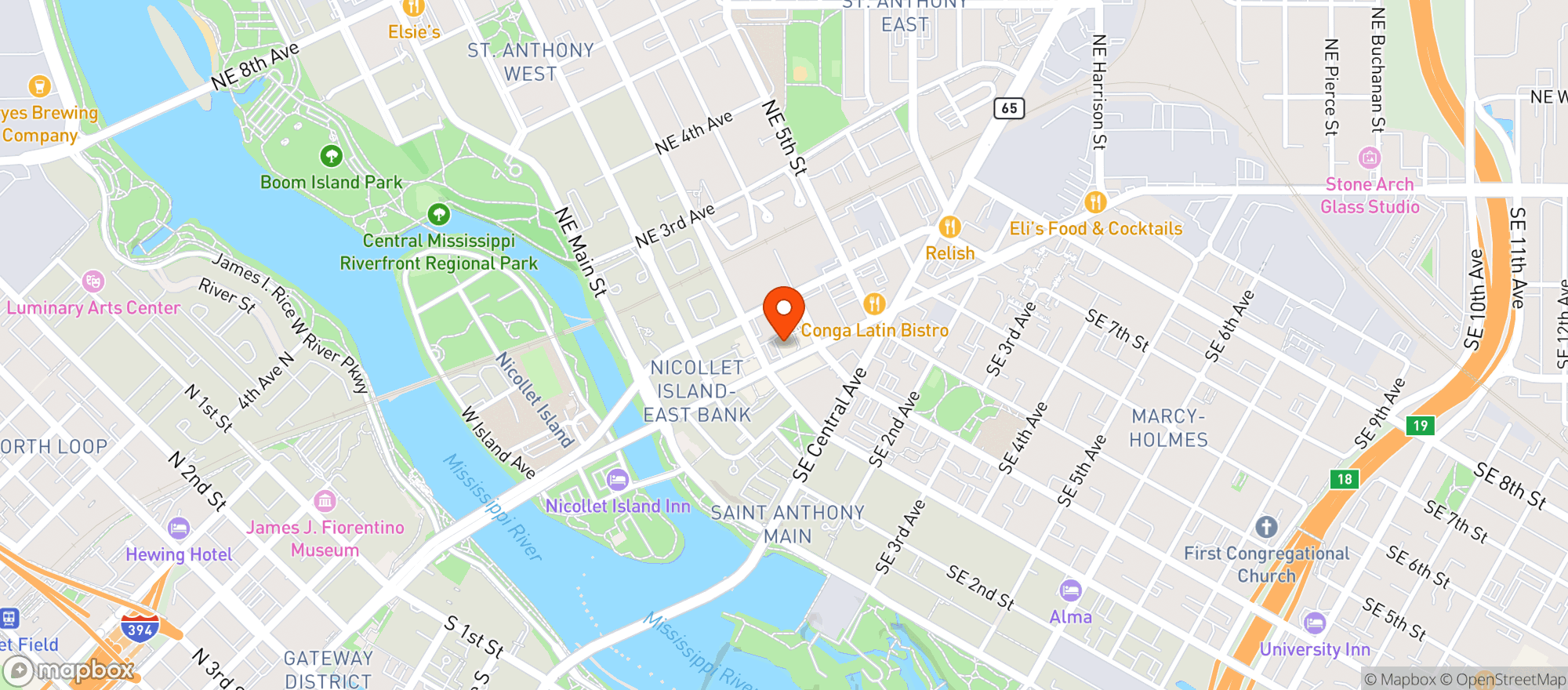 Map showing Surdyk's Cheese Shop and Market