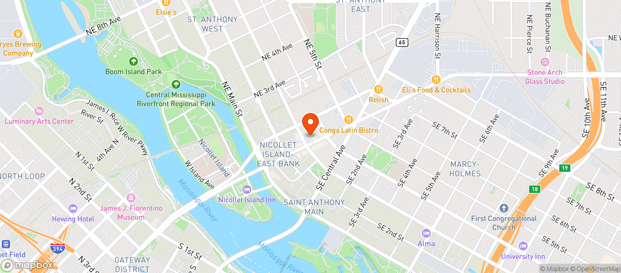 Map showing Sidebar at Surdyk's