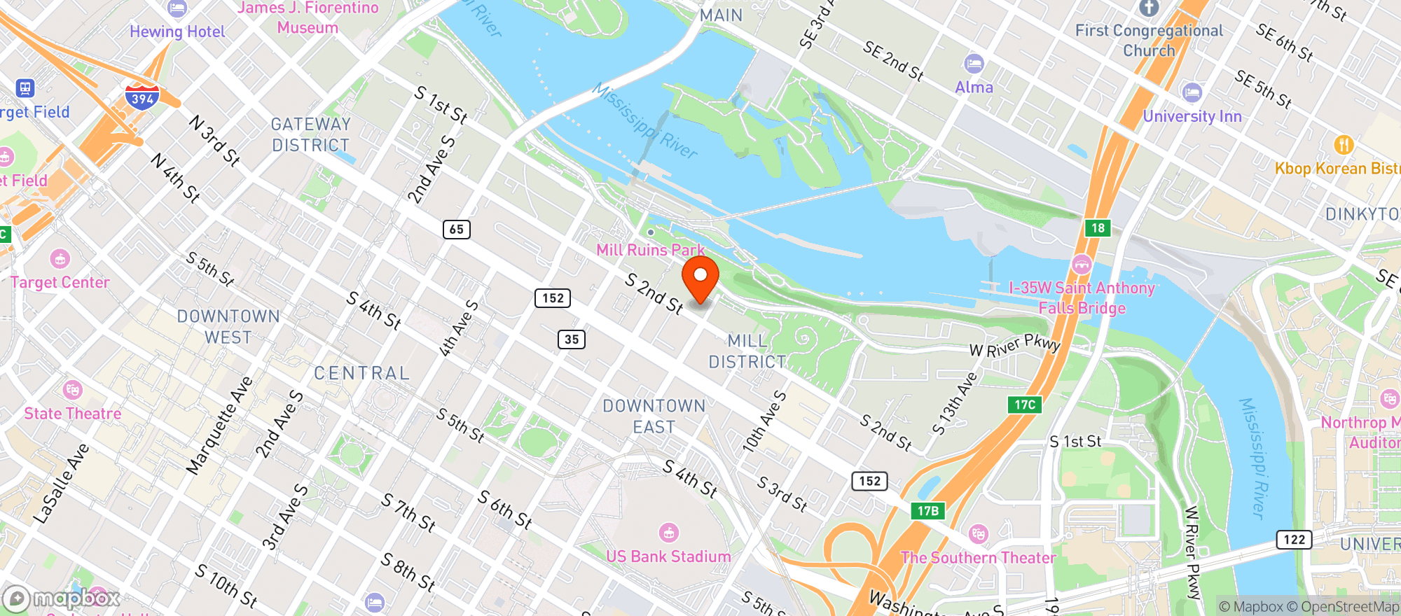 Map showing Farmers Kitchen + Bar