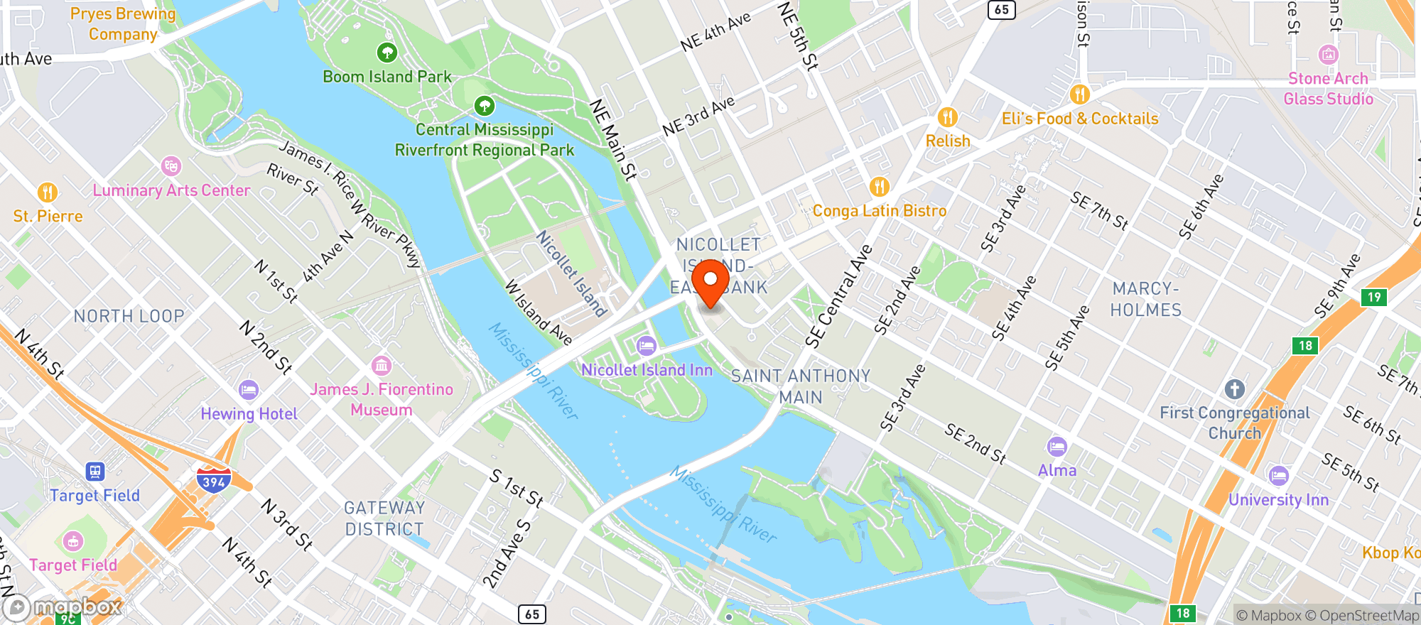 Map showing Aster House