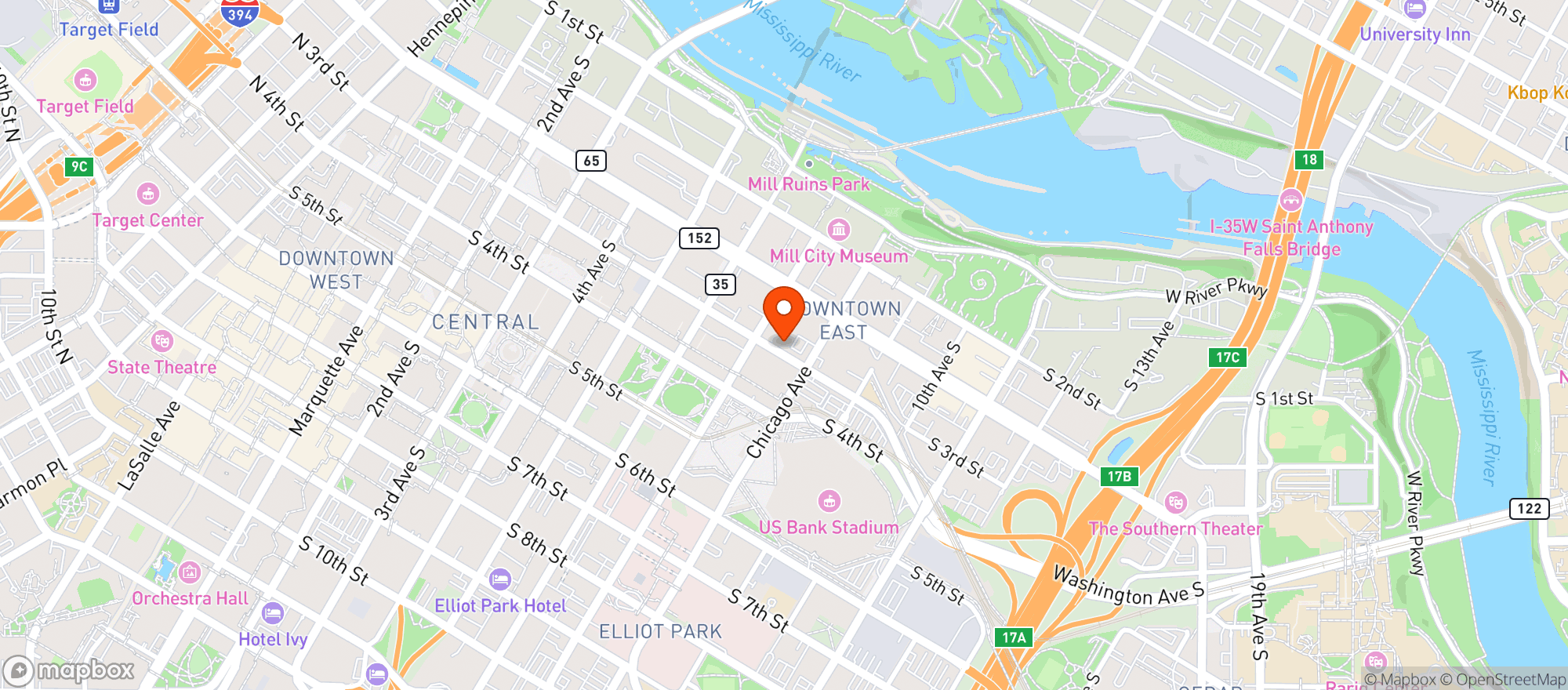 Map showing Canopy By Hilton