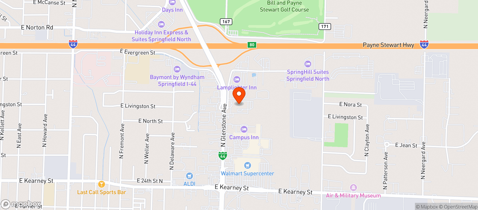 Map showing Holiday Inn