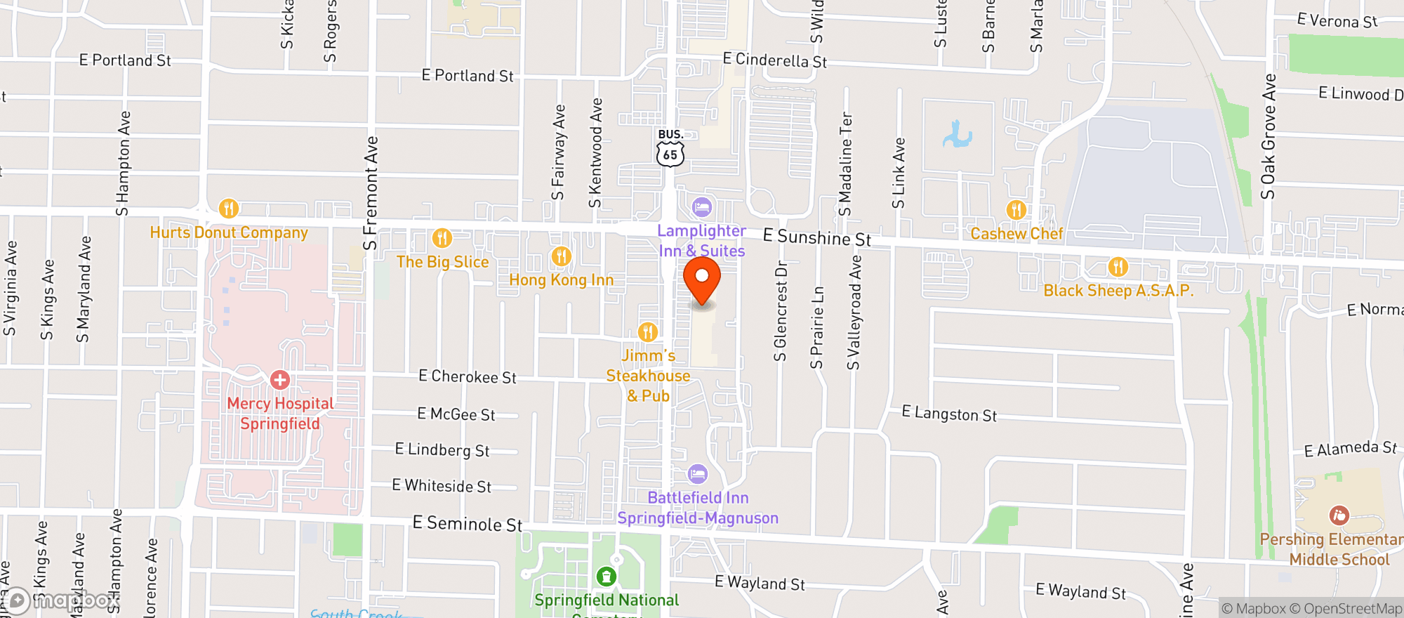Map showing Shango
