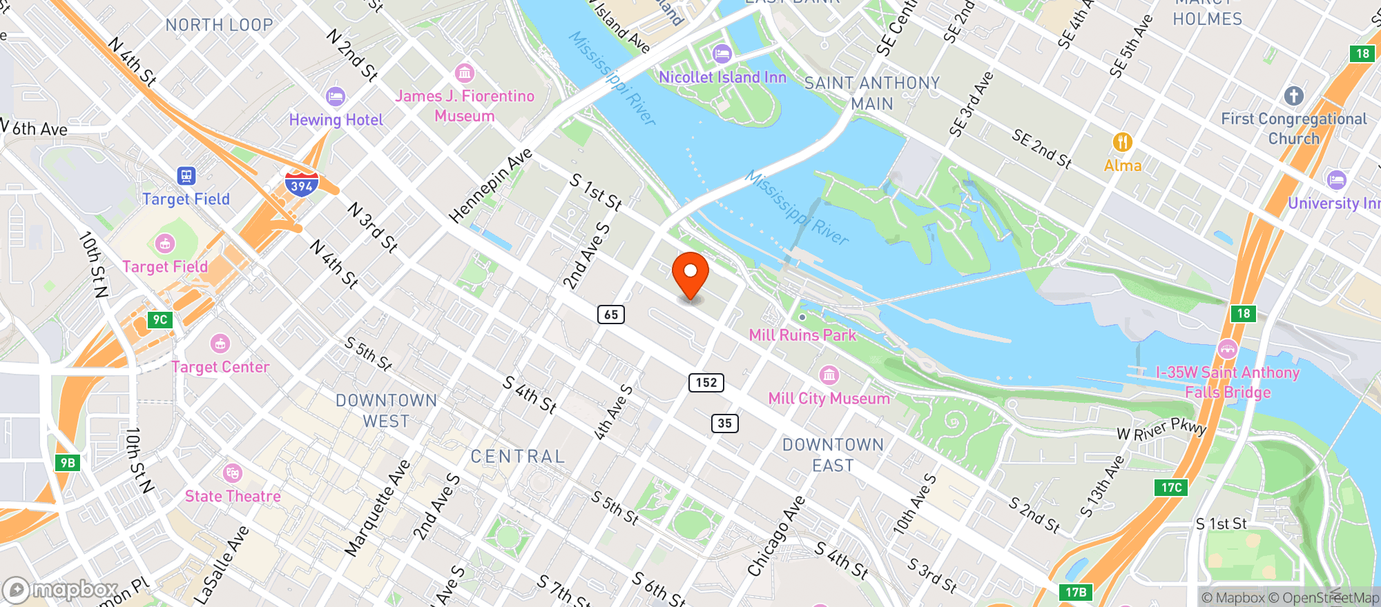 Map showing Klassics Kitchen & Cocktails