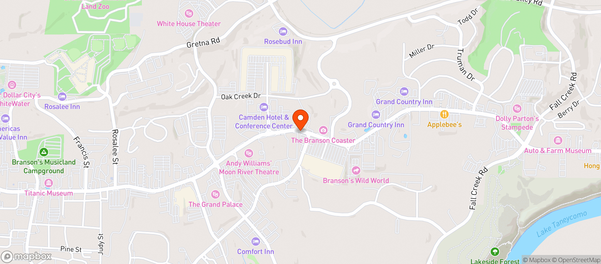 Map showing Rhodes Family Price Chopper