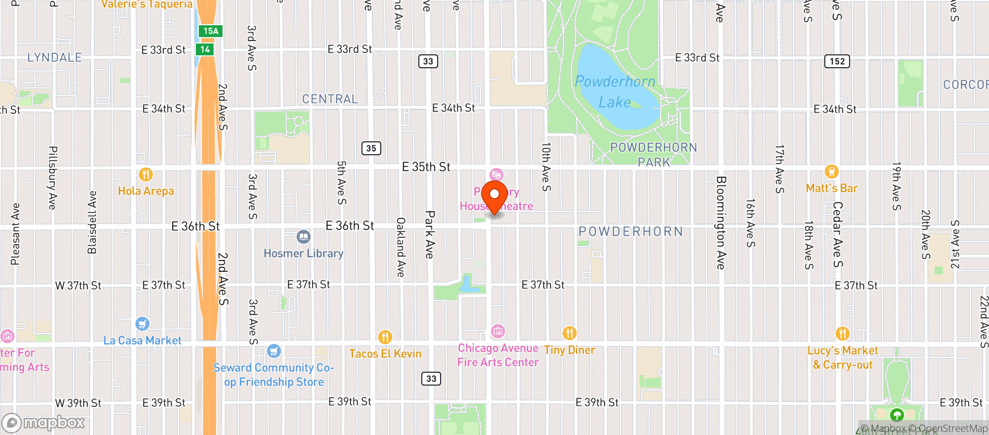 Map showing Jakeenos Pizza & Pasta