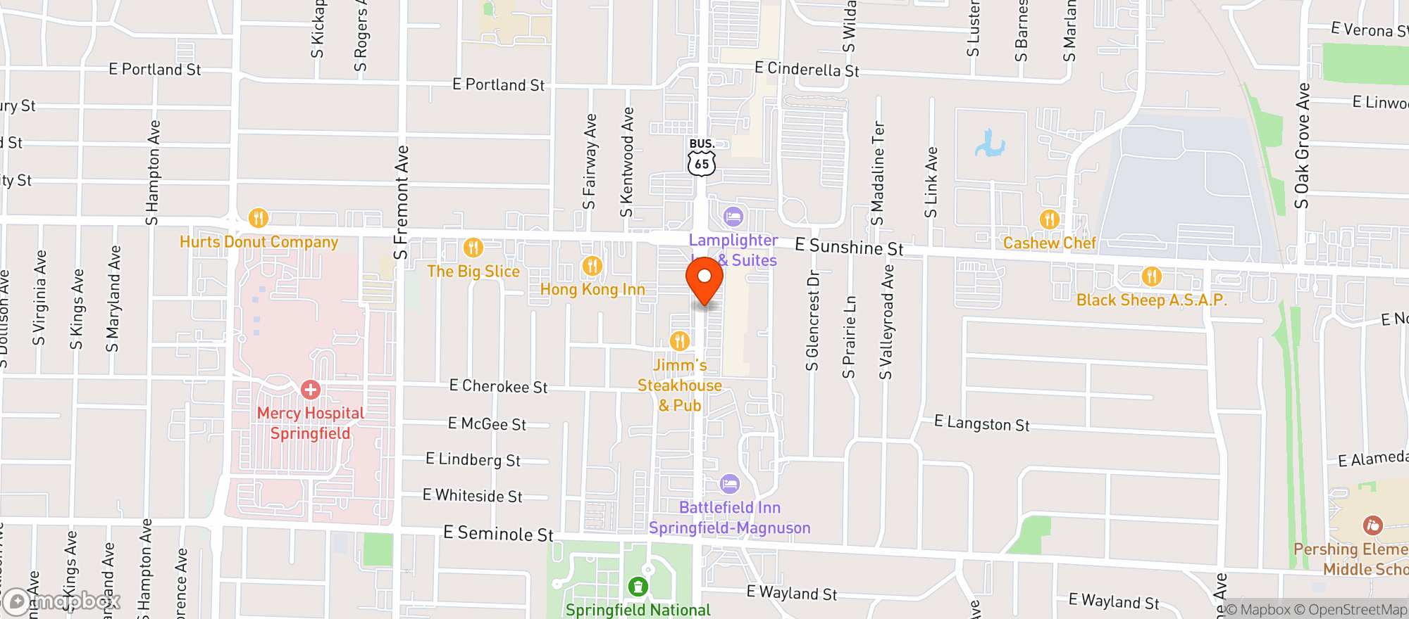 Map showing Missouri Health and Wellness 