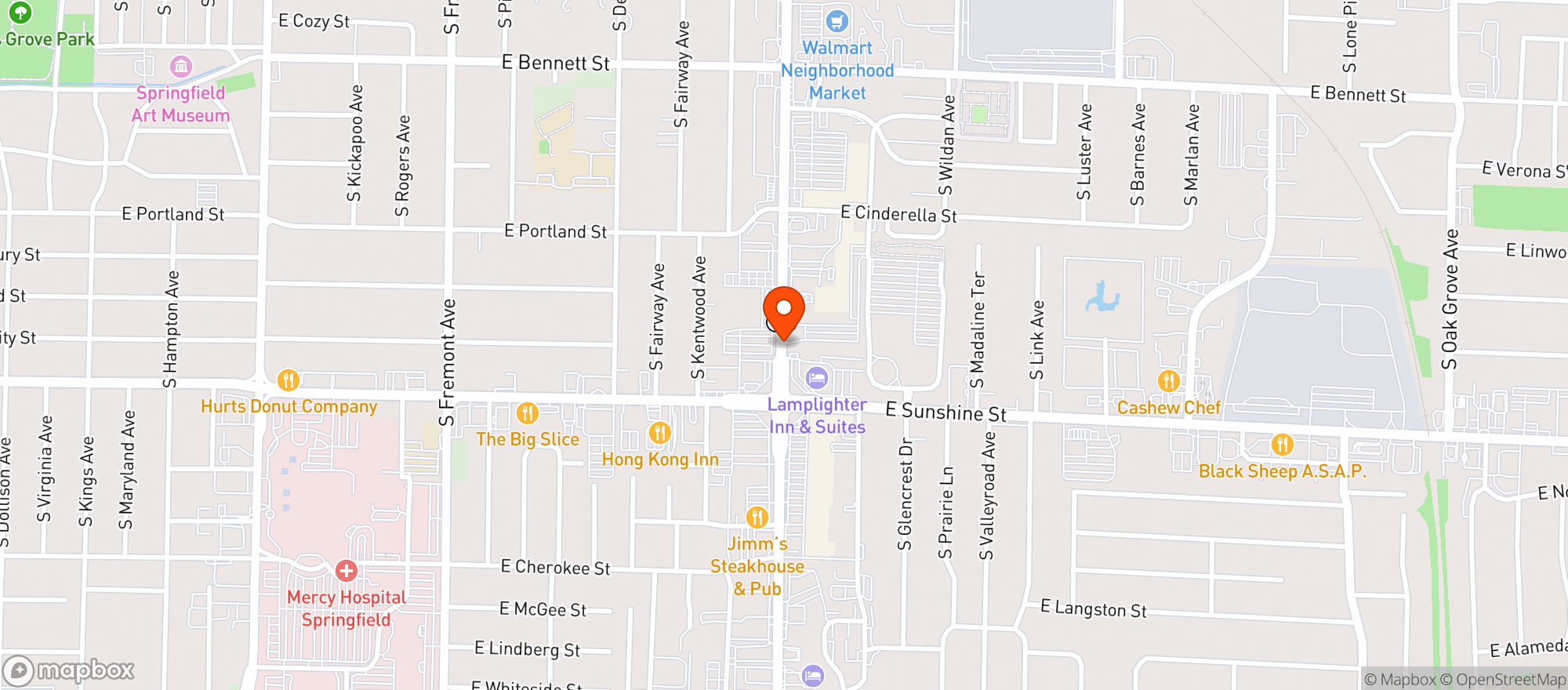 Map showing Coyote Adobe Cafe & Bar