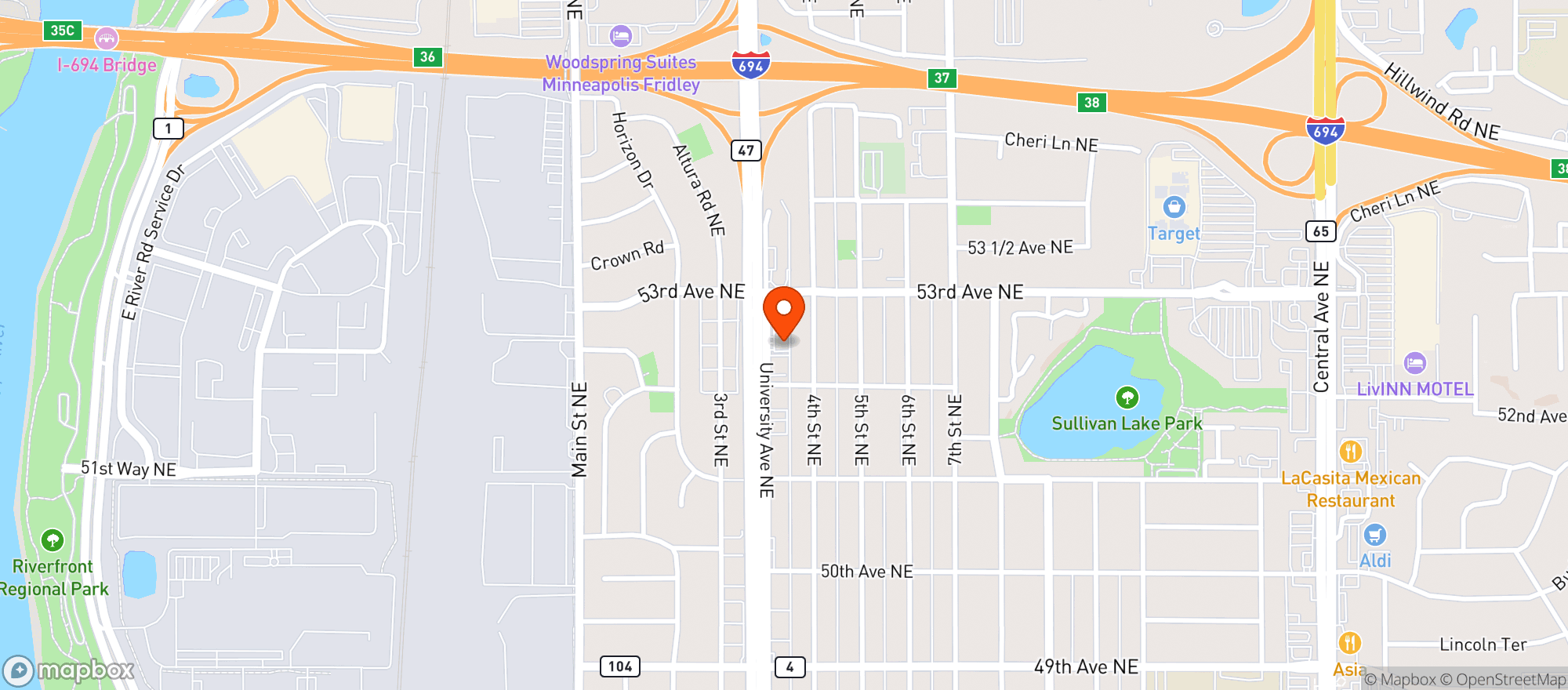 Map showing Top Valu #3 Muni