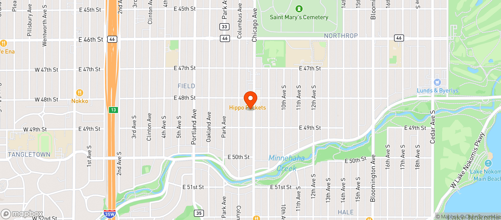 Map showing The Creekside